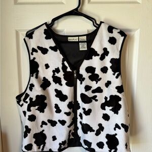 White Stag Cow Print Sleeveless Vest